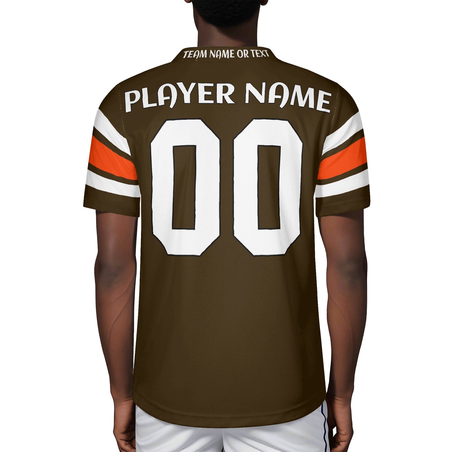 Rust-Belt Grit Brown/Orange Football Jersey - Custom Name & Number - Game-Day Mesh