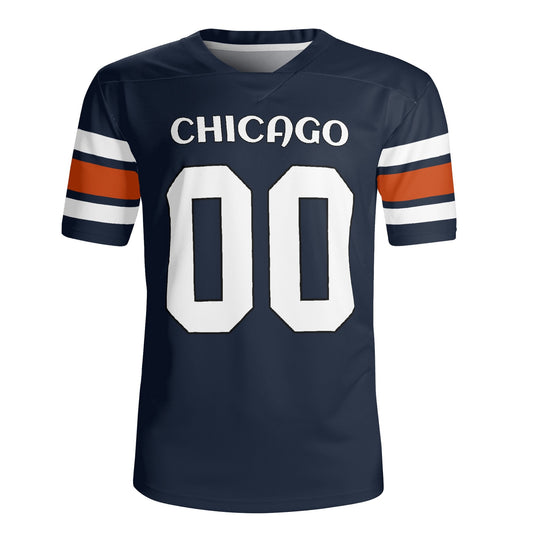 Sideline Swagger Jersey - Navy-Orange - Custom Name & Number - Game-Day Comfort