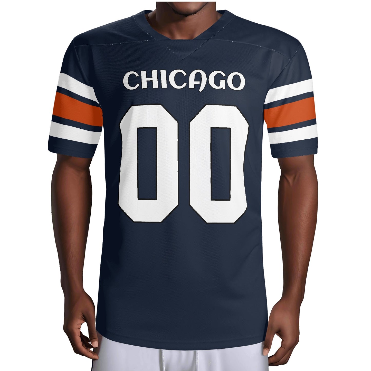 Sideline Swagger Jersey - Navy-Orange - Custom Name & Number - Game-Day Comfort