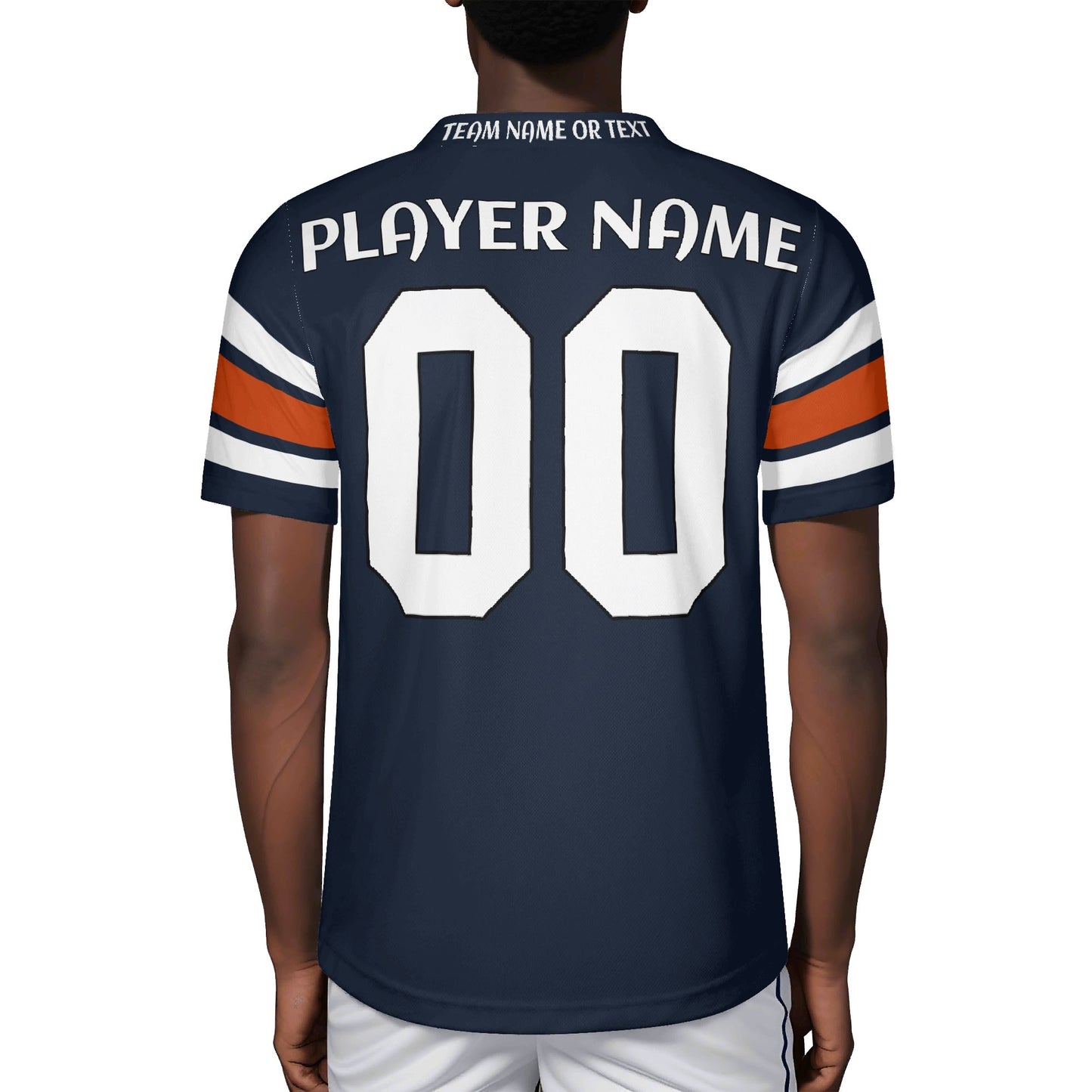 Sideline Swagger Jersey - Navy-Orange - Custom Name & Number - Game-Day Comfort
