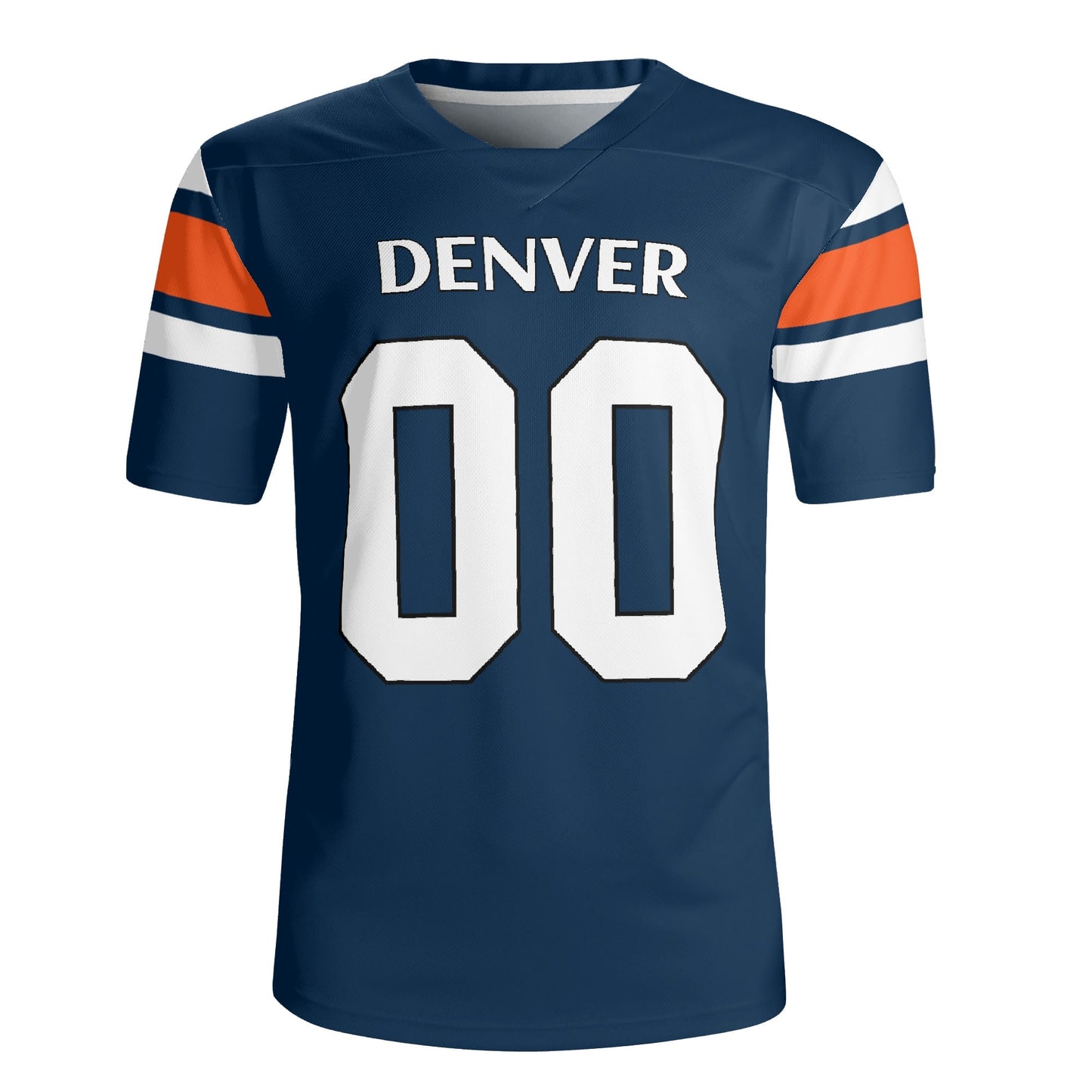 Altitude Ready Navy/Orange Football Jersey - Custom Name & Number - Stadium-Ready Mesh
