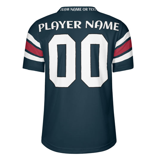 Space City Blue Football Jersey – Custom Name & Number – Stadium-Ready Mesh