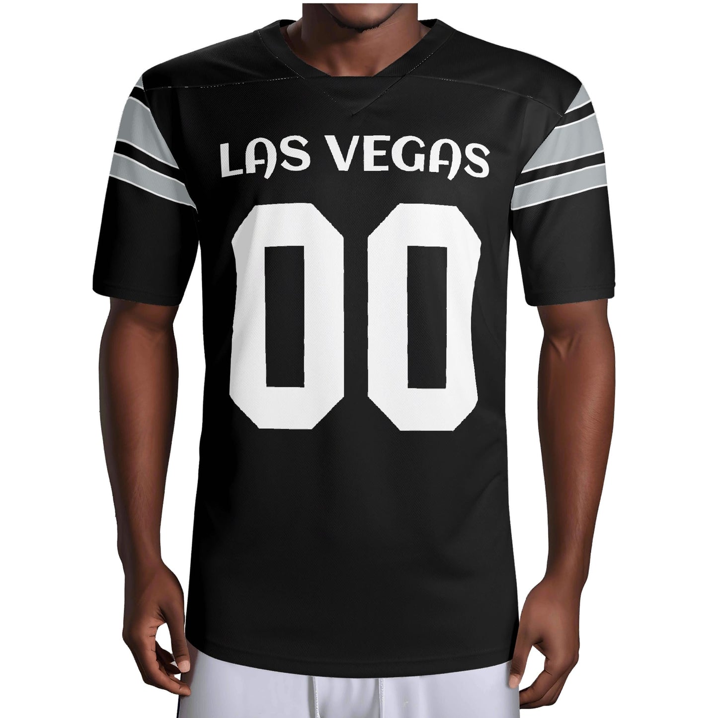 Vegas Desert Night Black-Silver Gridiron Jersey - Personalized Name & Number - Pro-Look Finish