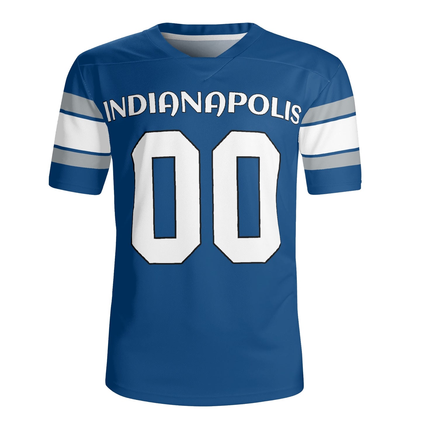 Indy Speedway Blue Wordmark Football Jersey - Custom Name & Number - Quick-Dry Mesh