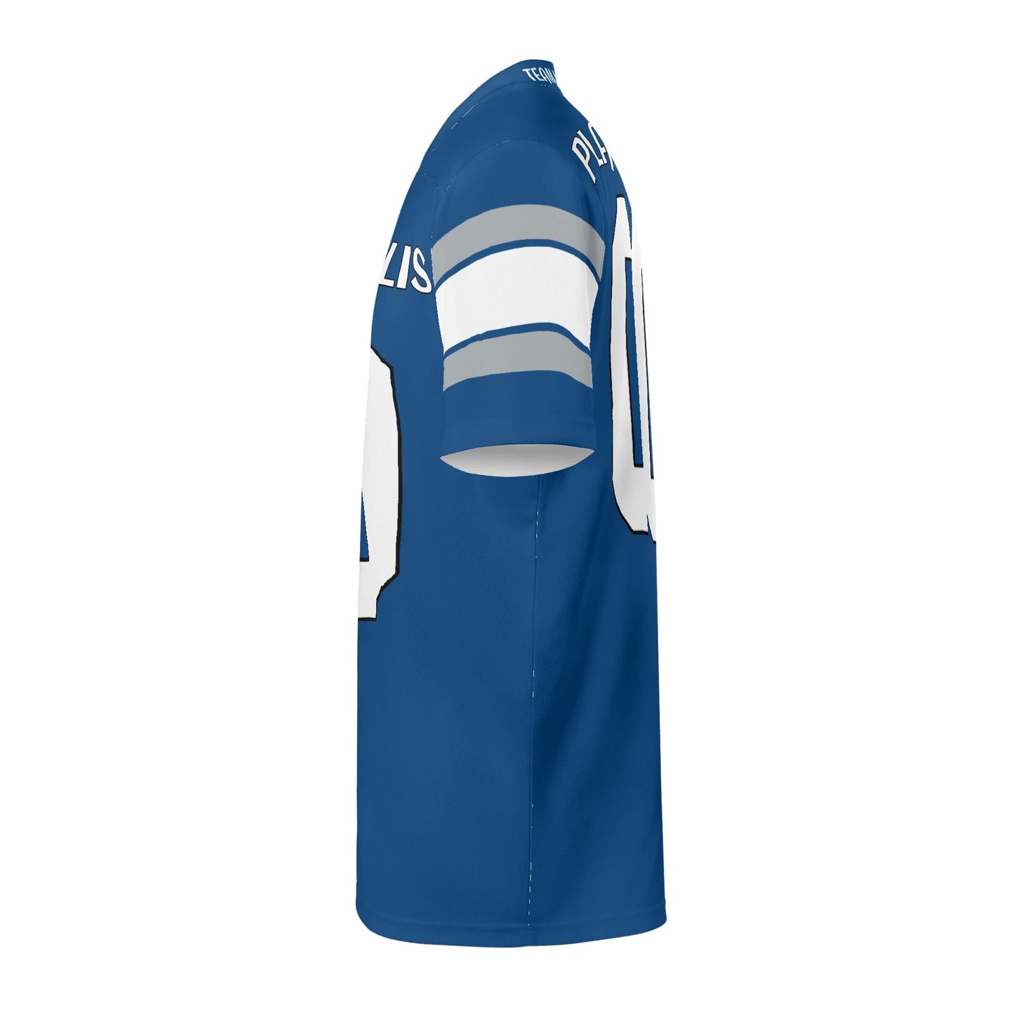 Indy Speedway Blue Wordmark Football Jersey - Custom Name & Number - Quick-Dry Mesh