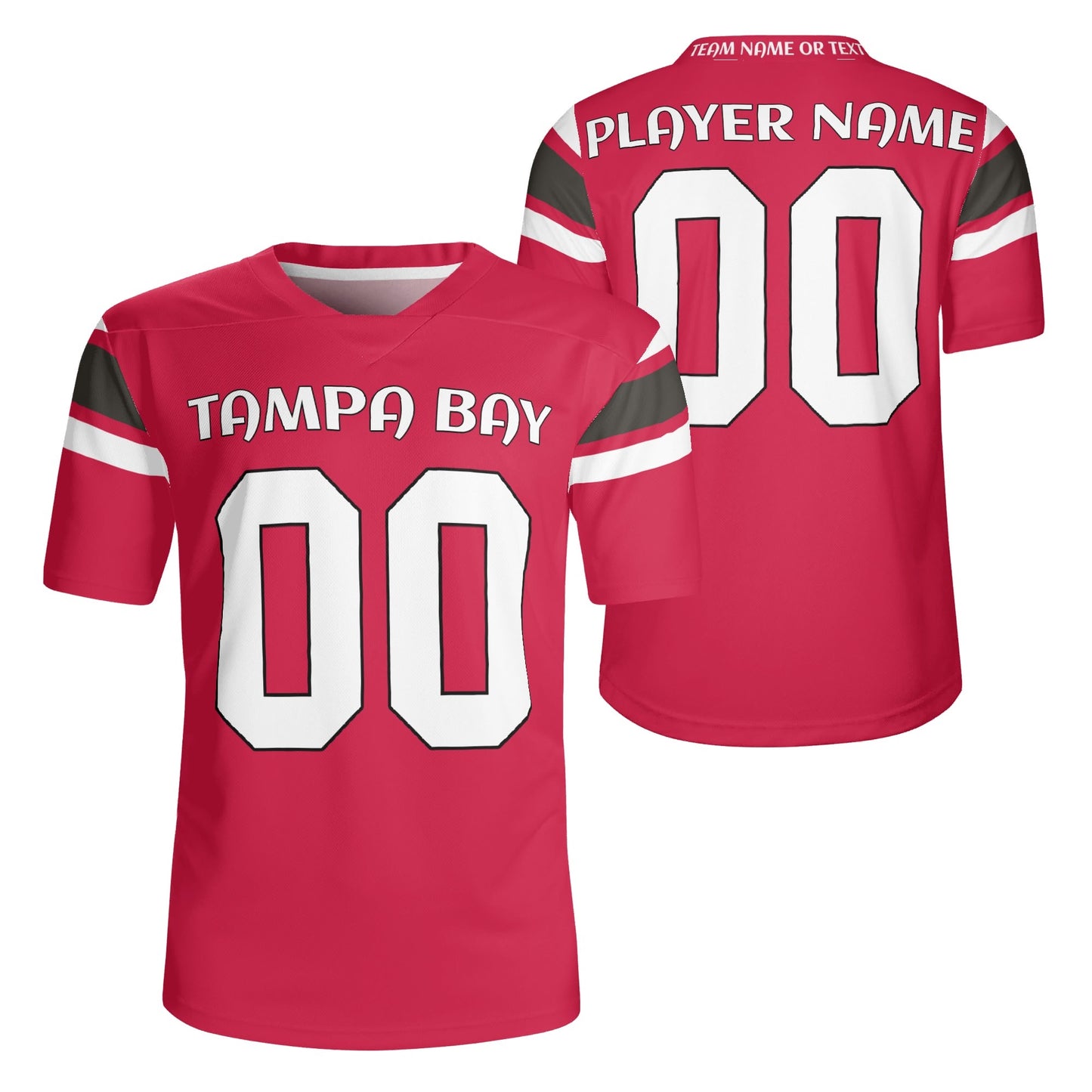 Bay Heat Red/Black Gridiron Jersey - Personalized Name & Number - Quick-Dry Comfort