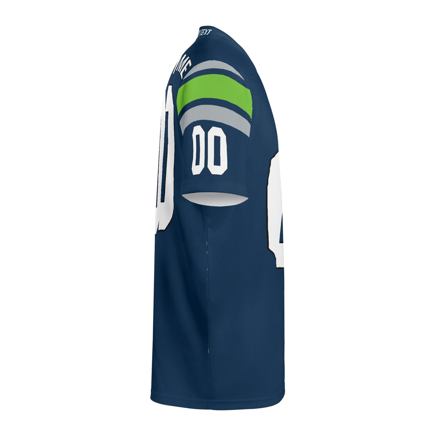 Neon Rush Navy/Lime Football Jersey - Custom Name & Number - Stadium-Ready Mesh