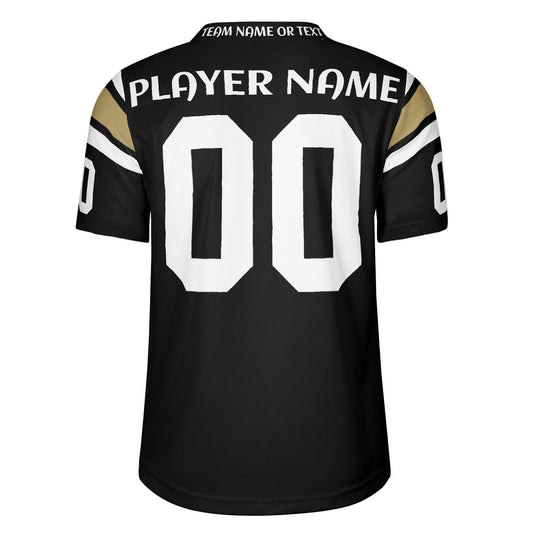 Nawlins Bayou Black/Gold Wordmark Jersey - Custom Name & Number - Stadium-Ready Mesh