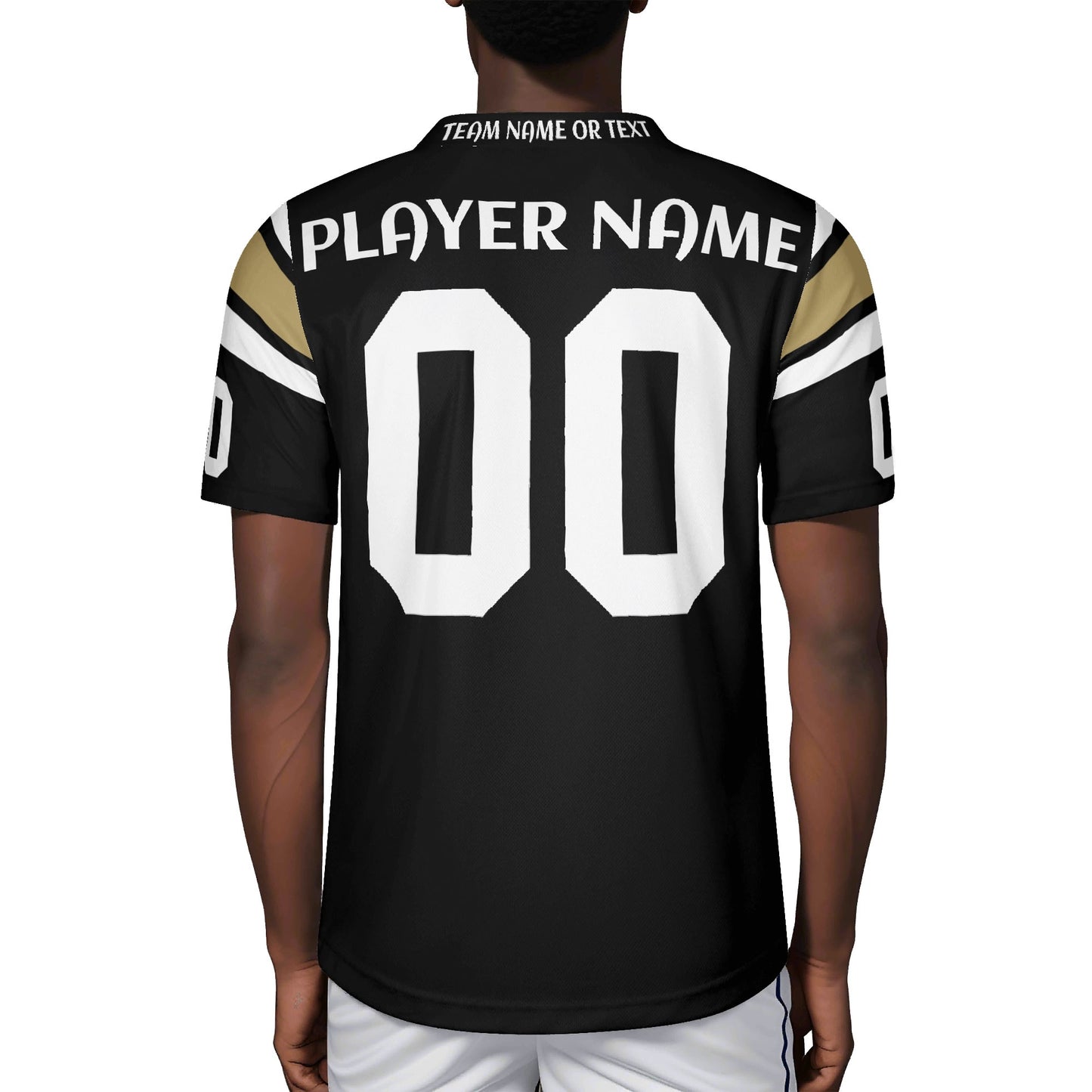 Nawlins Bayou Black/Gold Wordmark Jersey - Custom Name & Number - Stadium-Ready Mesh