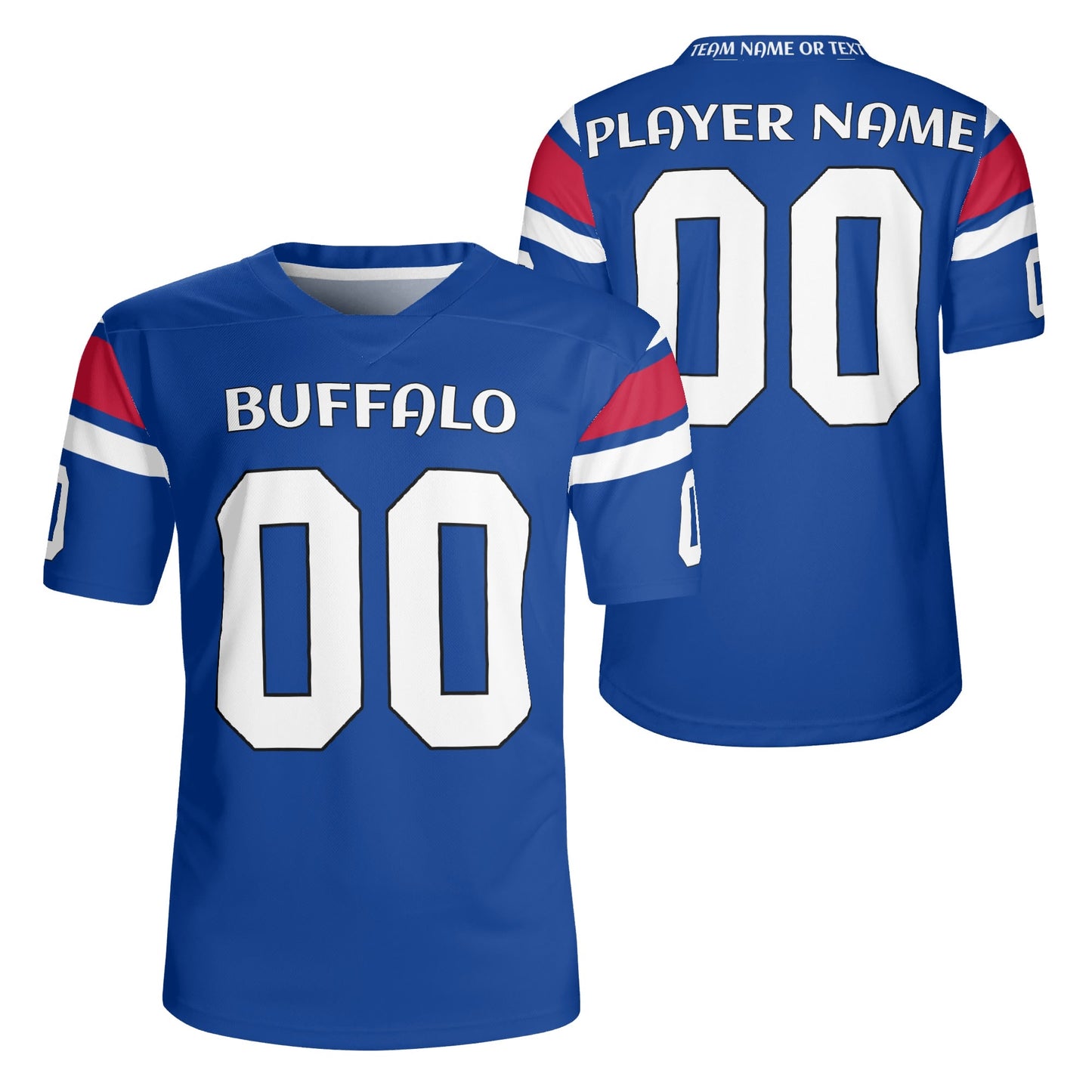 Lake-Effect Royal Blue Football Jersey - Custom Name & Number - Stadium-Ready Mesh