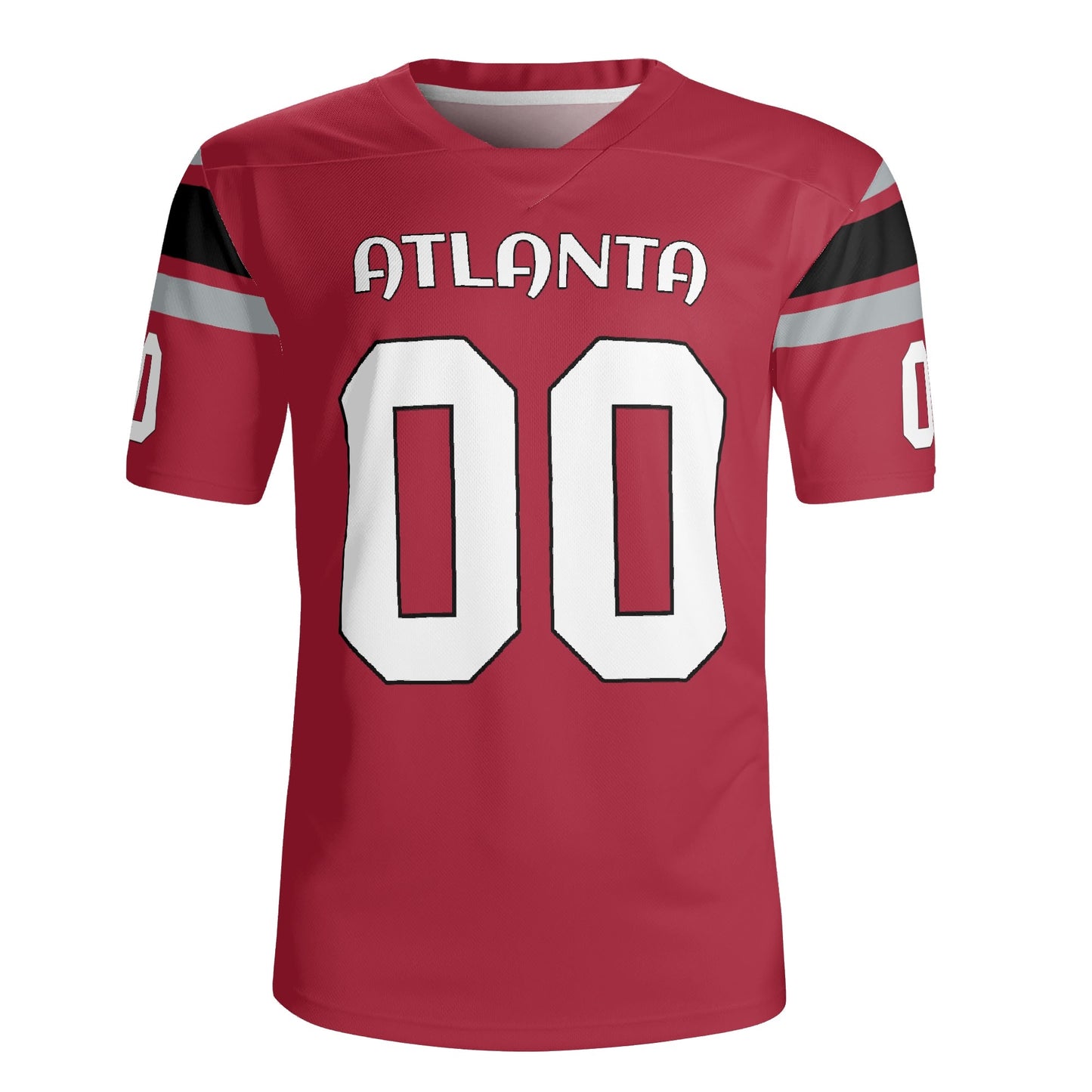 Southern Swagger Red/Black Football Jersey - Custom Name & Number - Stadium-Ready Mesh