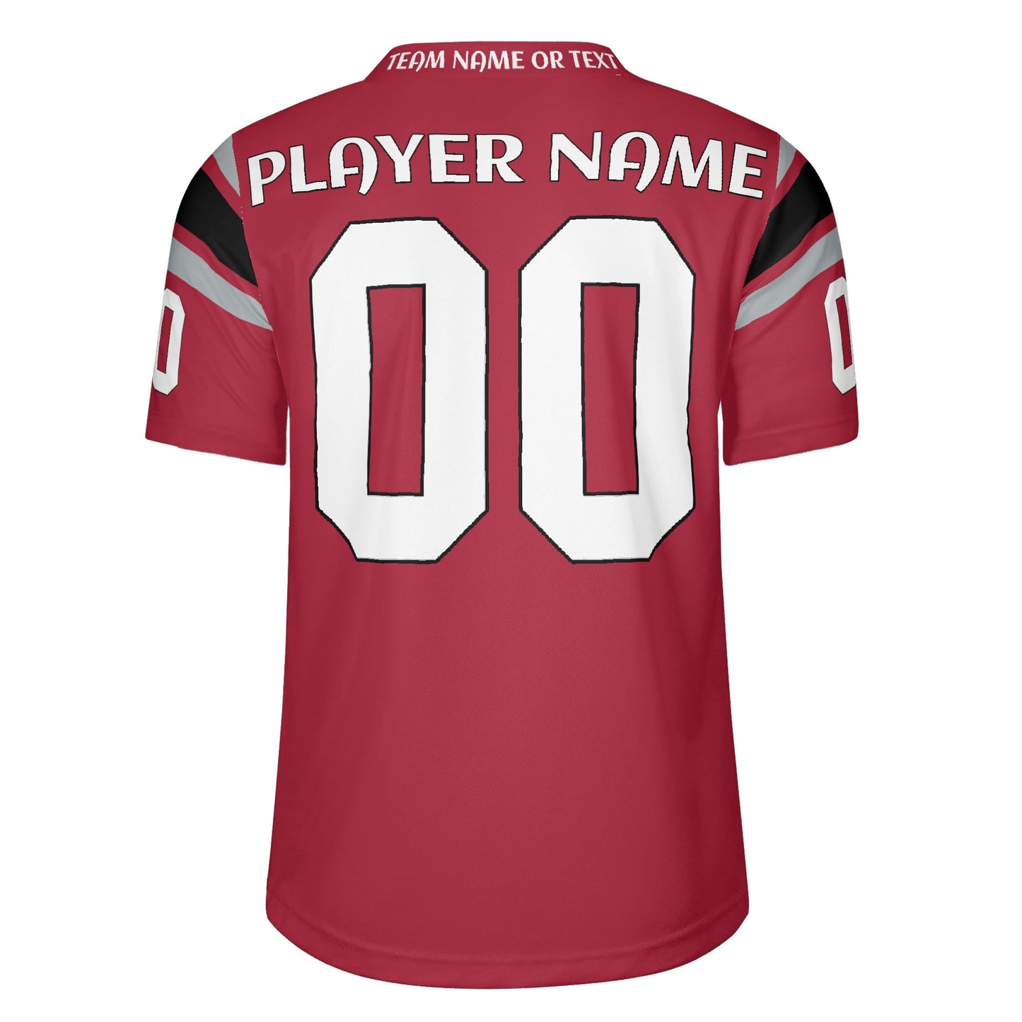Southern Swagger Red/Black Football Jersey - Custom Name & Number - Stadium-Ready Mesh