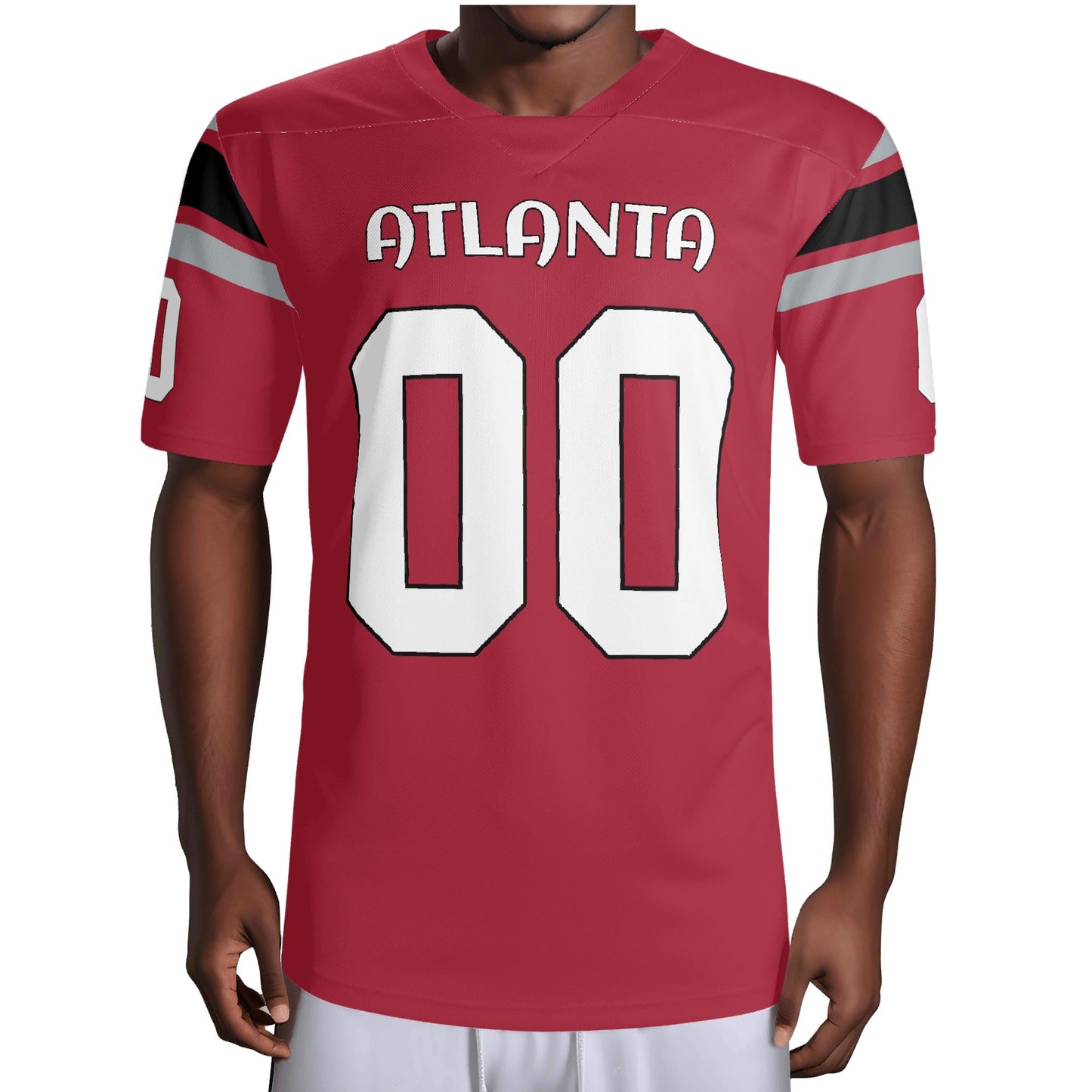 Southern Swagger Red/Black Football Jersey - Custom Name & Number - Stadium-Ready Mesh