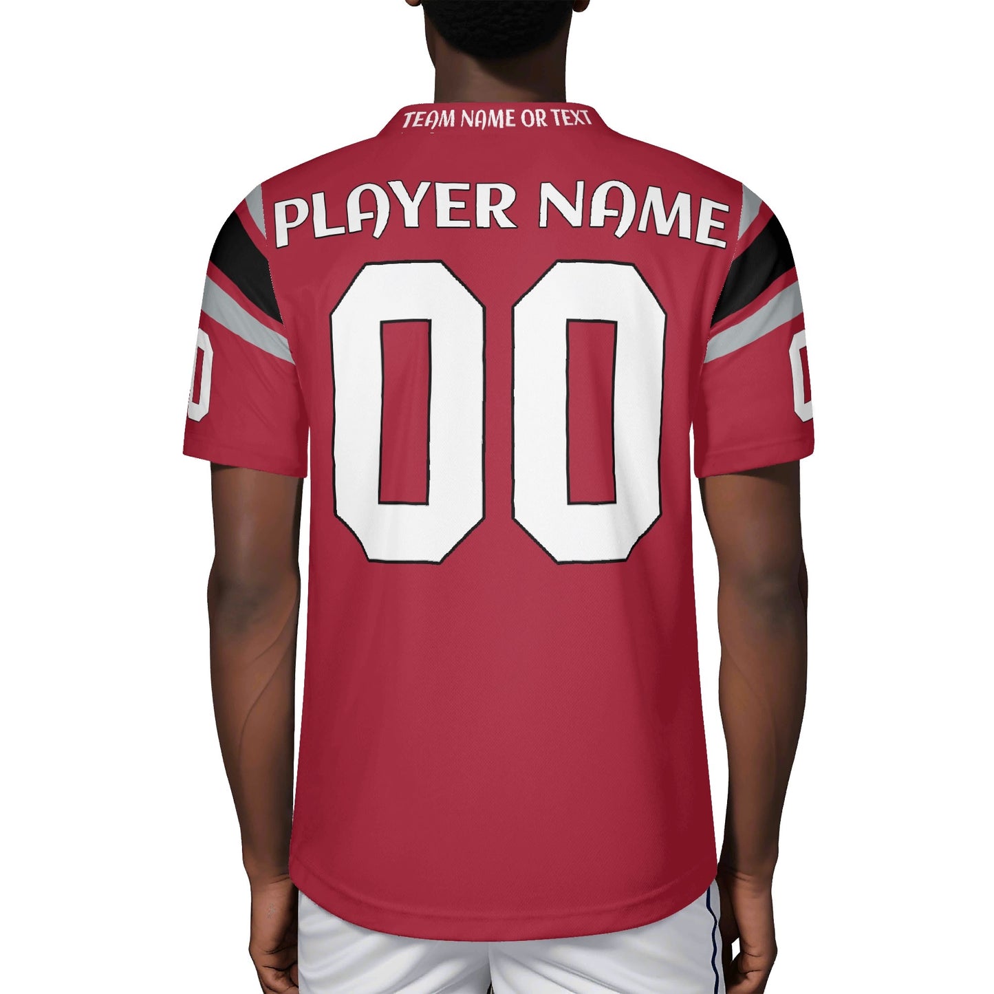 Southern Swagger Red/Black Football Jersey - Custom Name & Number - Stadium-Ready Mesh