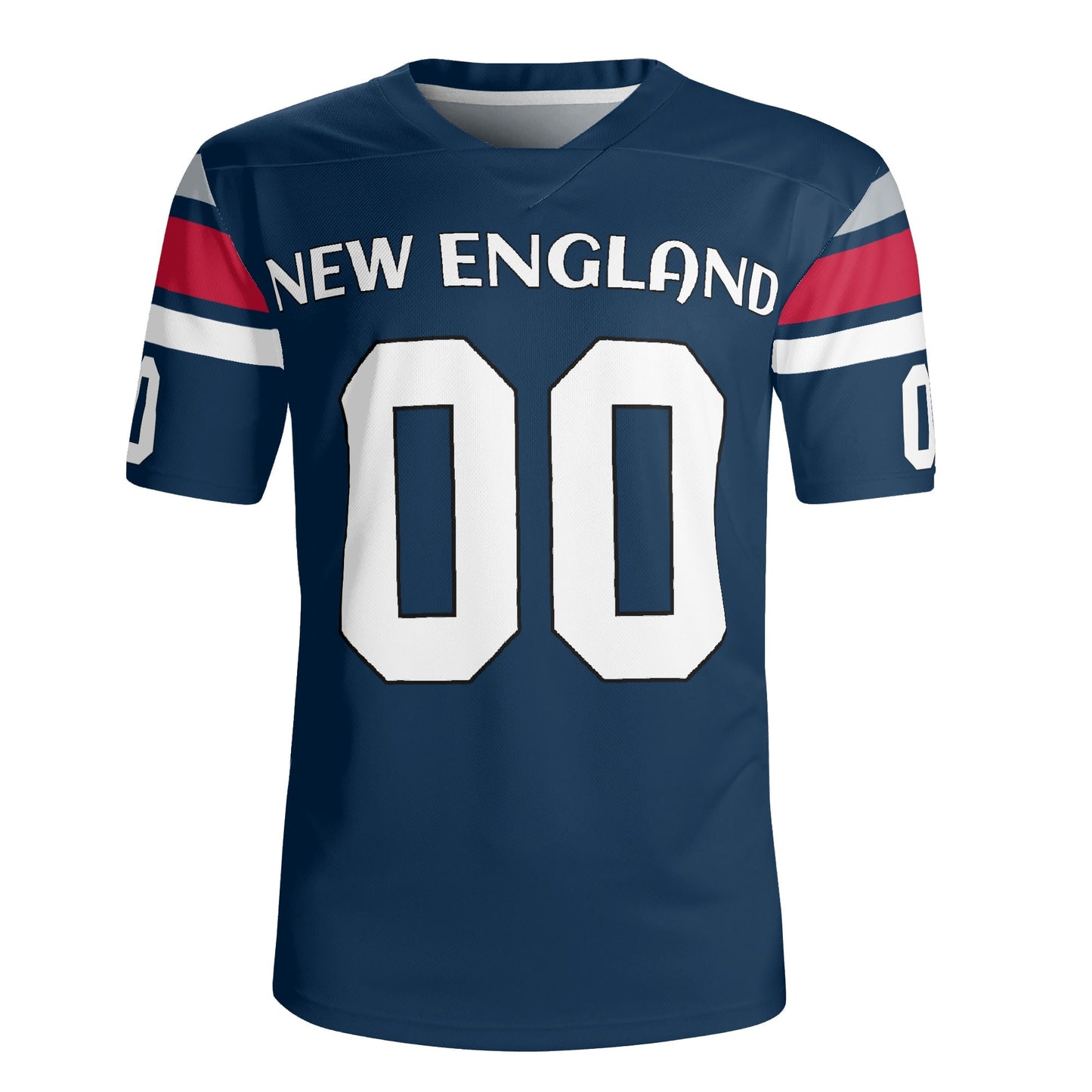 Northeast Navy/Red Football Jersey - Custom Name & Number - Stadium-Ready Mesh