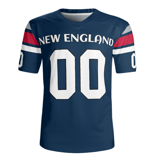 Northeast Navy/Red Football Jersey - Custom Name & Number - Stadium-Ready Mesh