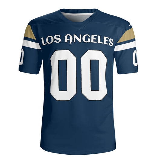 LA Pacific Pride Navy/Gold Football Jersey - Custom Name & Number - Stadium-Ready Mesh