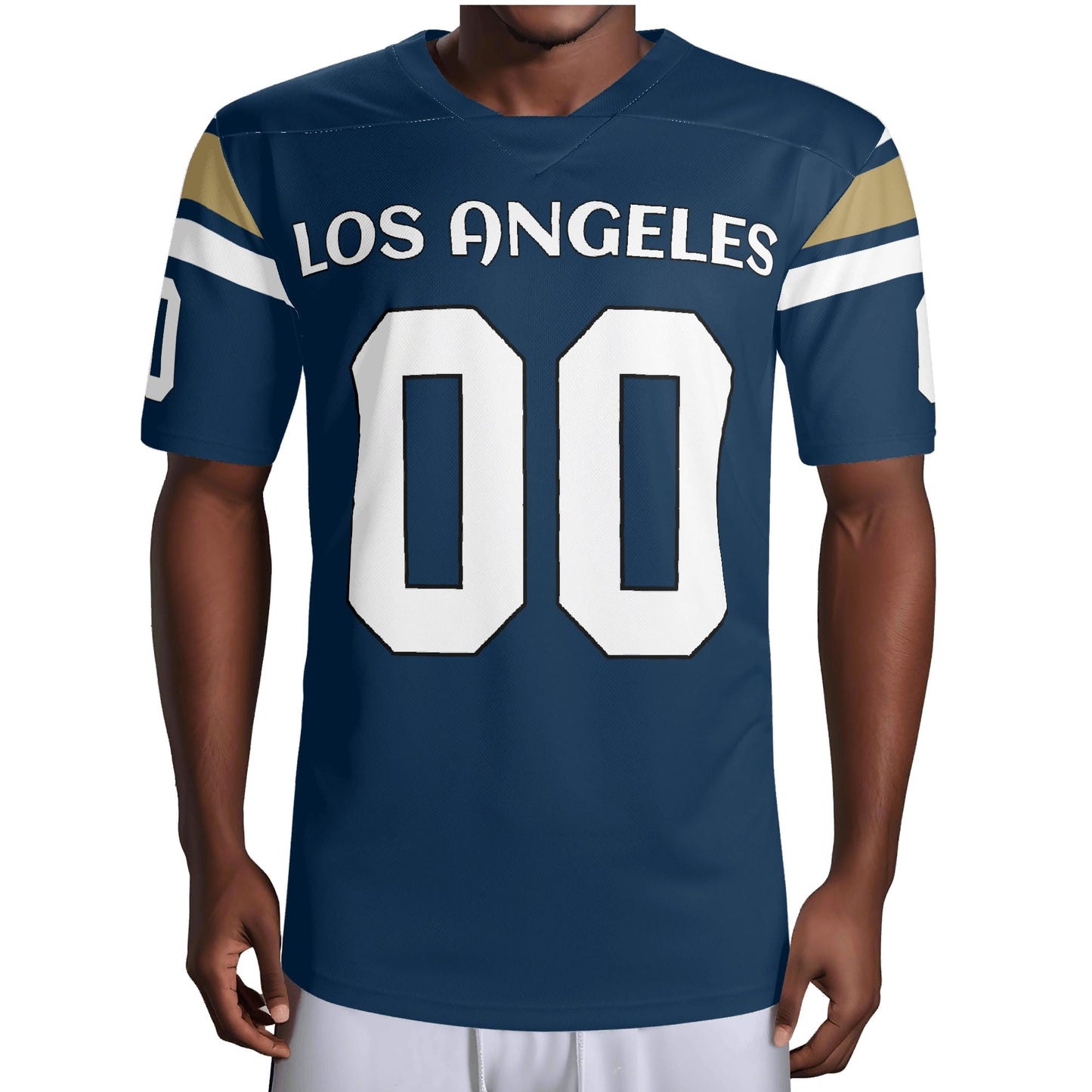 LA Pacific Pride Navy/Gold Football Jersey - Custom Name & Number - Stadium-Ready Mesh