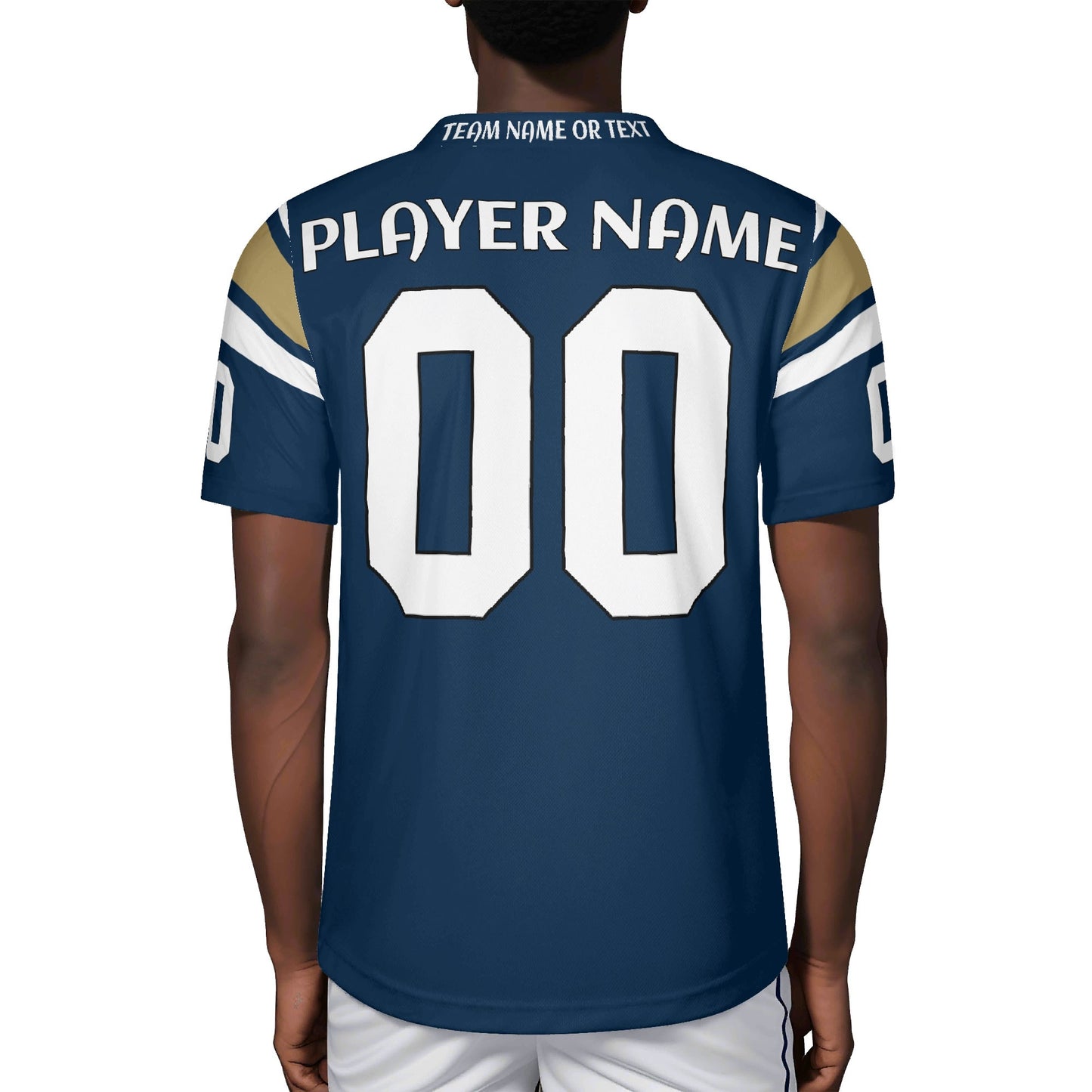 LA Pacific Pride Navy/Gold Football Jersey - Custom Name & Number - Stadium-Ready Mesh