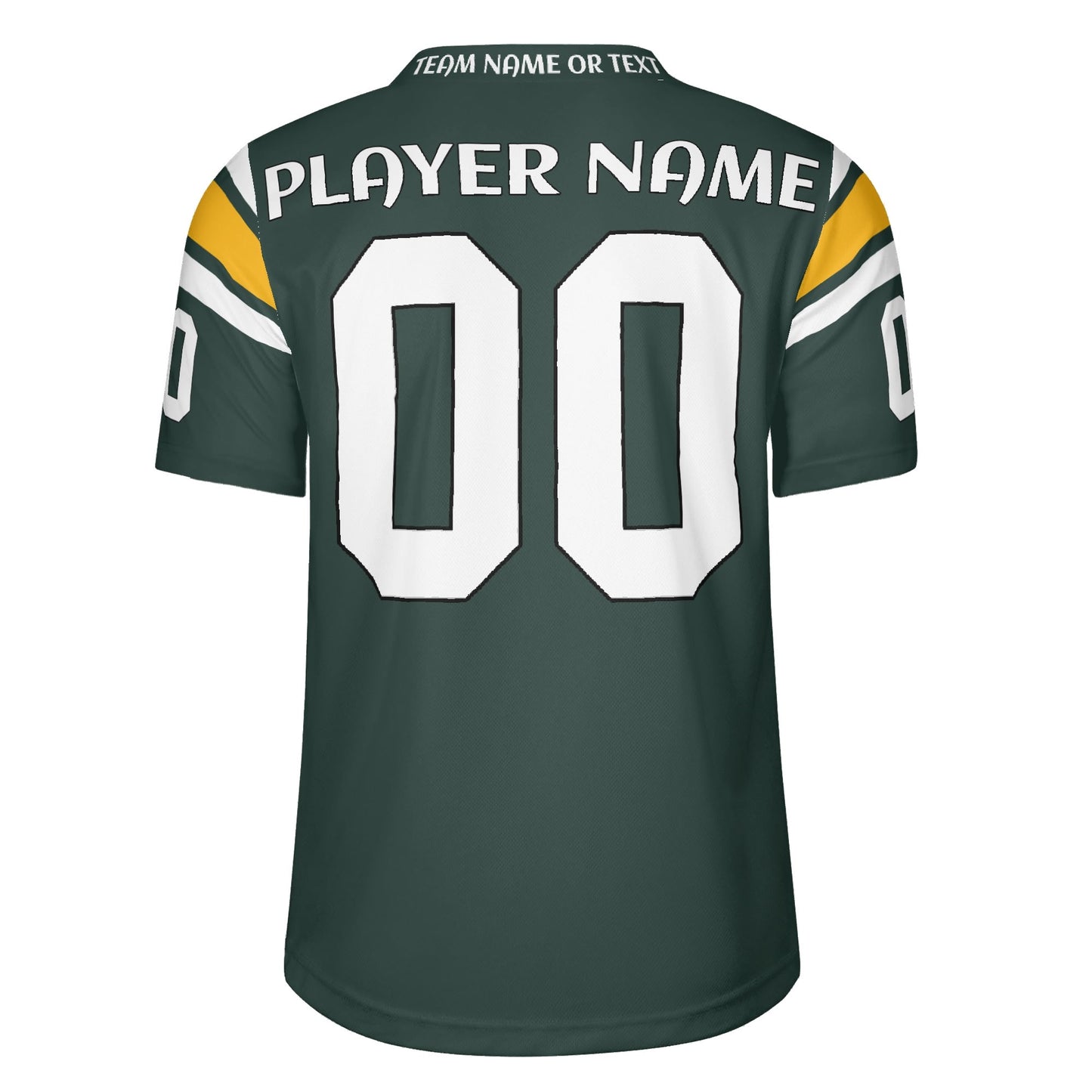 Green/Gold Football Jersey - Custom Name & Number - Game-Day Ready Mesh