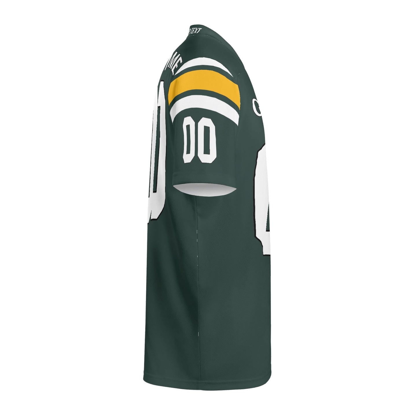 Green/Gold Football Jersey - Custom Name & Number - Game-Day Ready Mesh