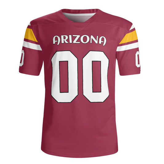 Desert Heat Cardinal/Gold Football Jersey - Custom Name & Number - Stadium-Ready Mesh