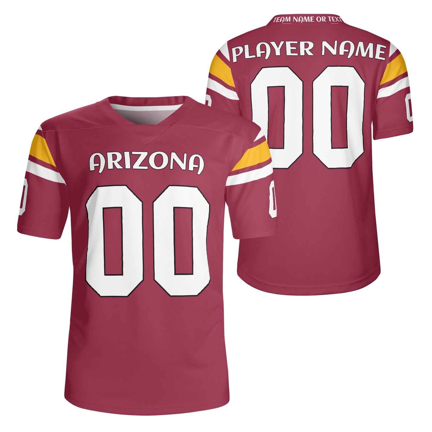Desert Heat Cardinal/Gold Football Jersey - Custom Name & Number - Stadium-Ready Mesh