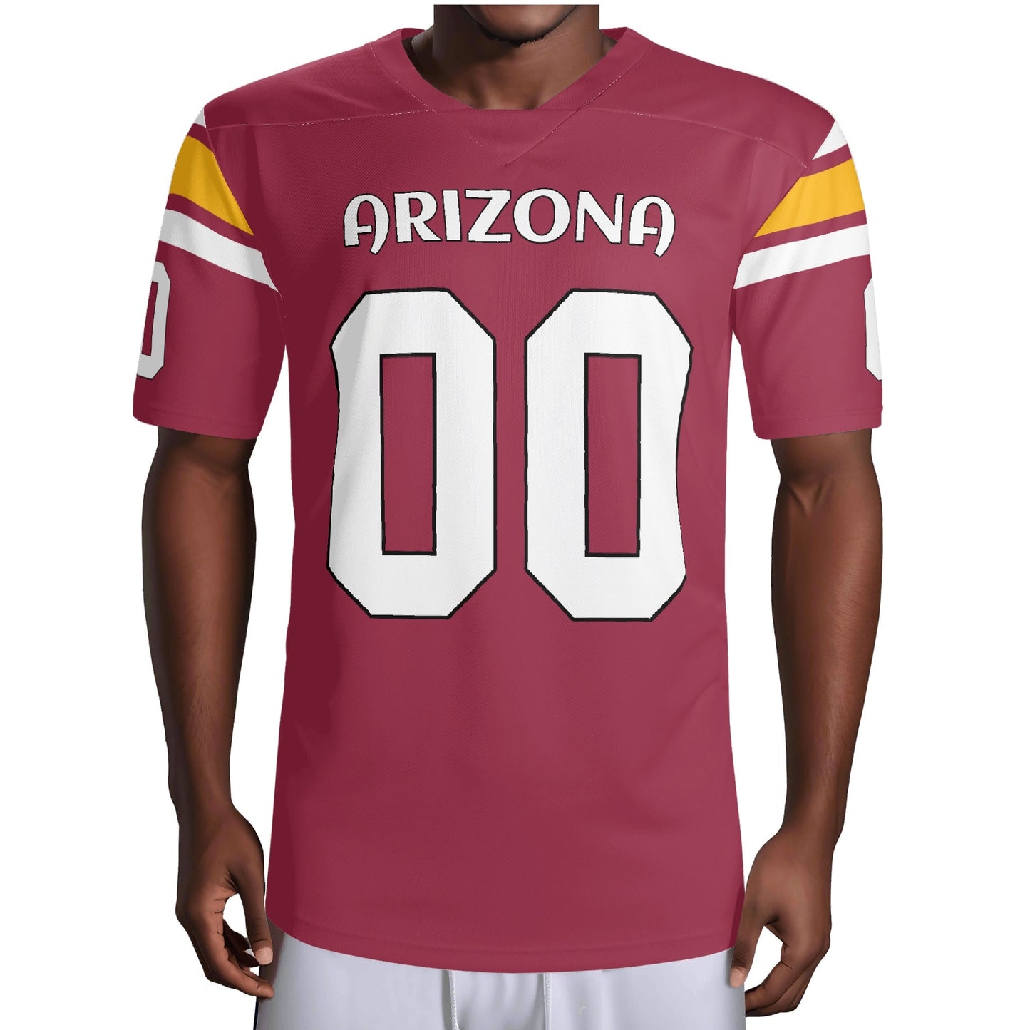 Desert Heat Cardinal/Gold Football Jersey - Custom Name & Number - Stadium-Ready Mesh