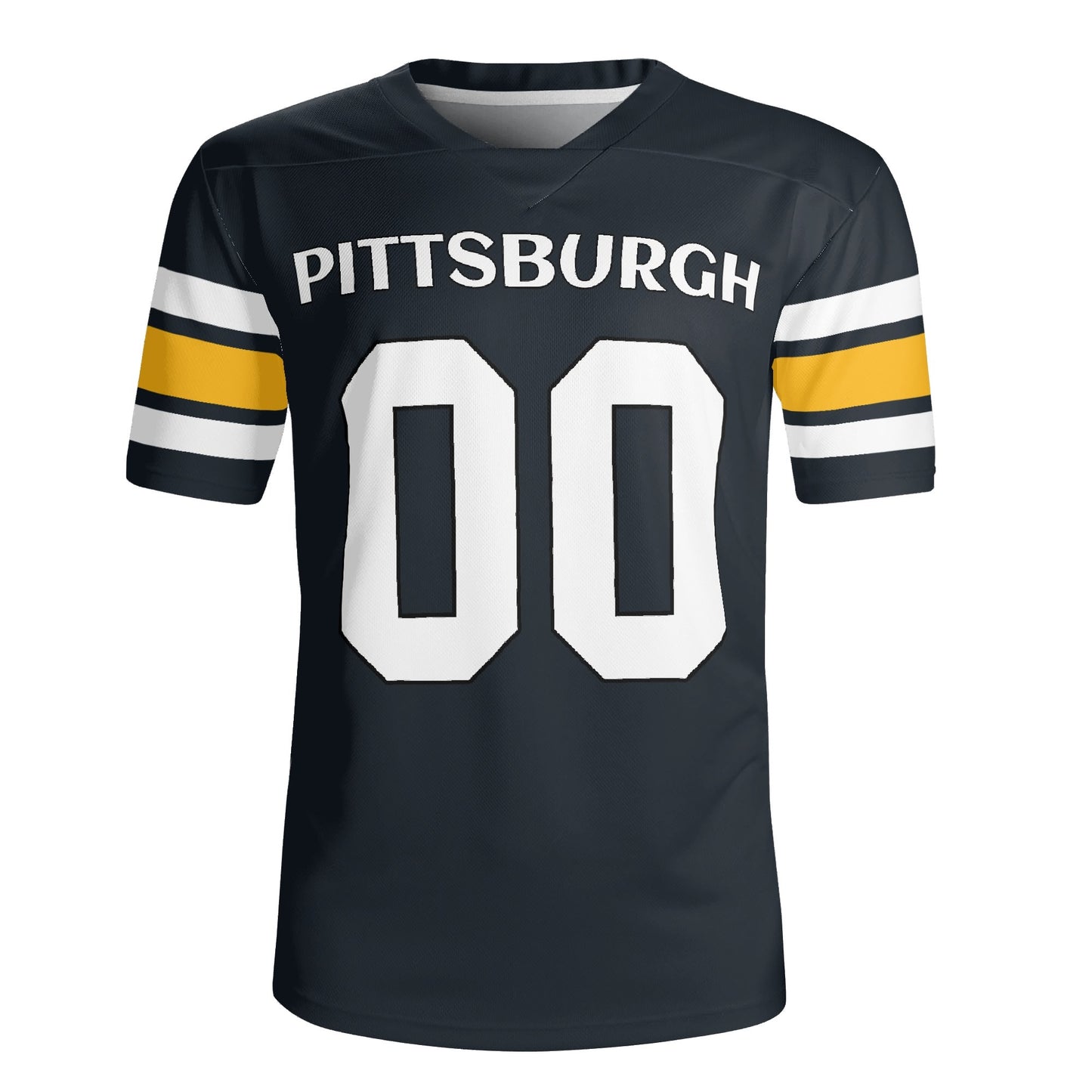 Black/Gold Football Jersey - Custom Name & Number - Built for Game-Day Heat