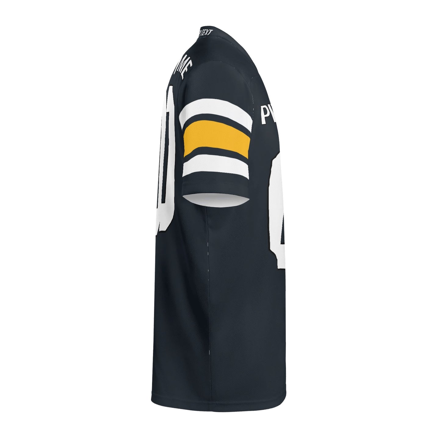 Black/Gold Football Jersey - Custom Name & Number - Built for Game-Day Heat