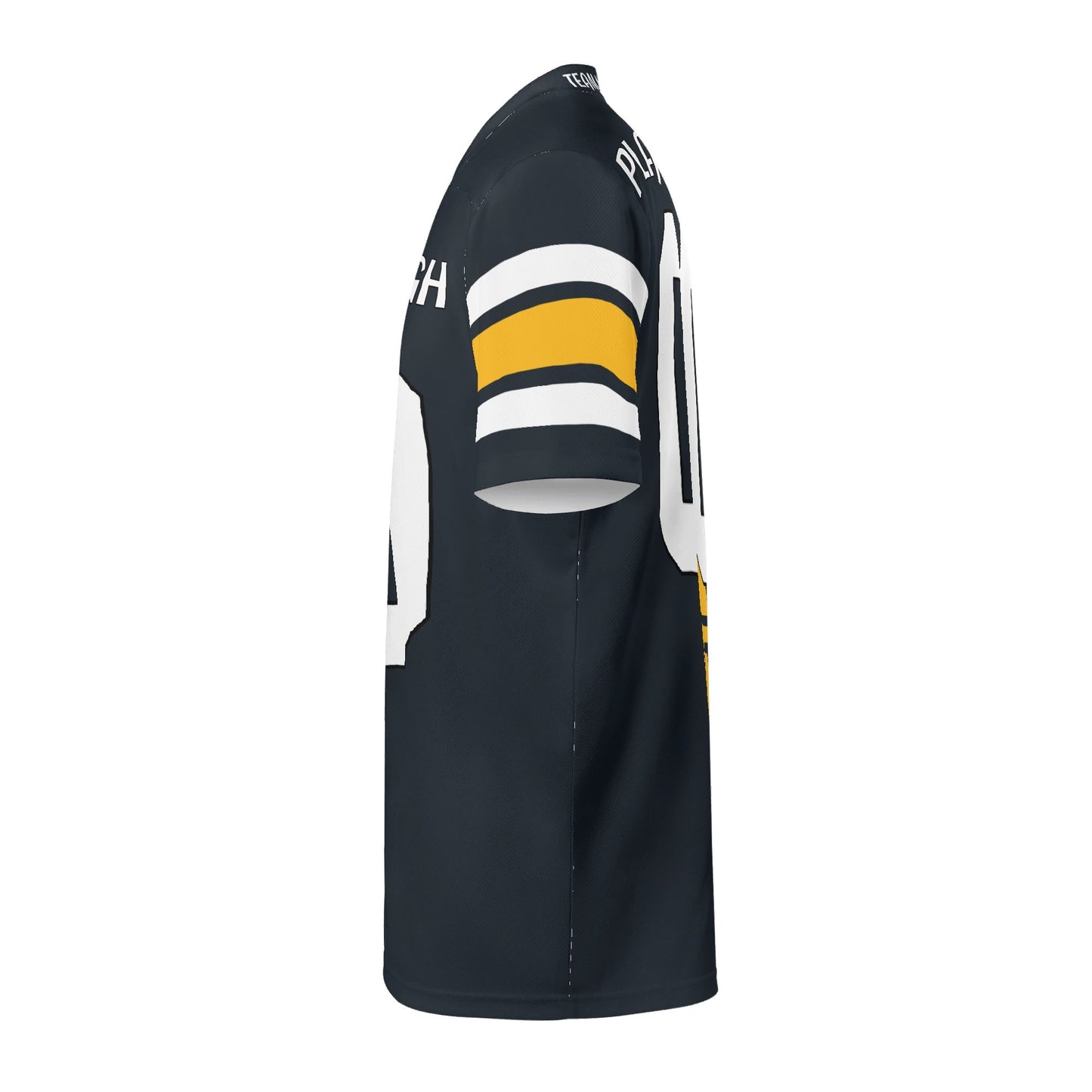 Steel City Black/Gold Football Jersey – Custom Name & Number – Breathable Mesh