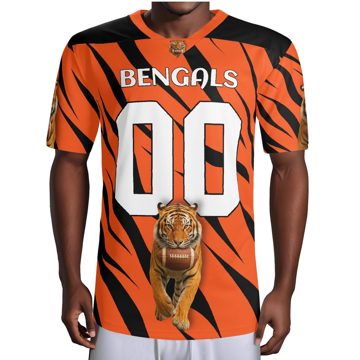 Orange/Black Bengal Tiger Gridiron Jersey – Personalized Name & Number – Pro-Look Finish