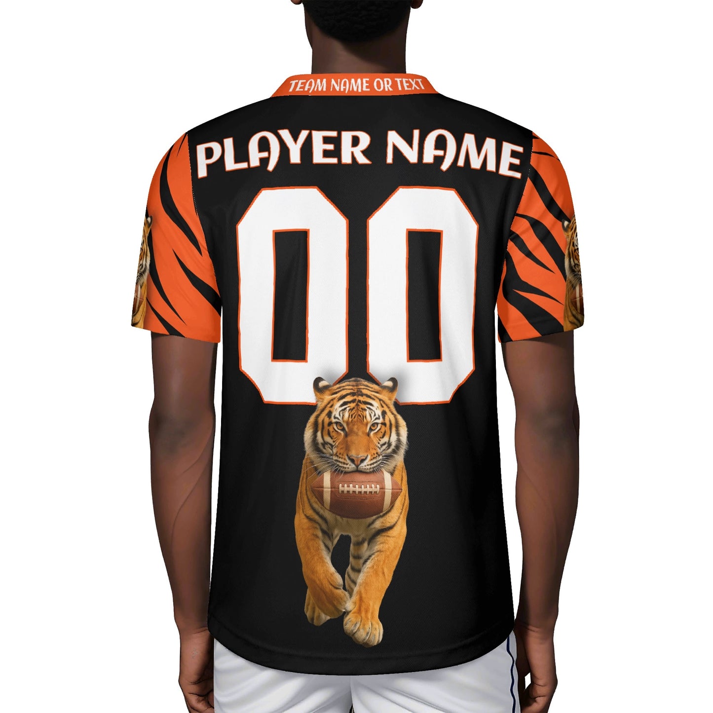 Orange/Black Bengal Tiger Gridiron Jersey – Personalized Name & Number – Pro-Look Finish