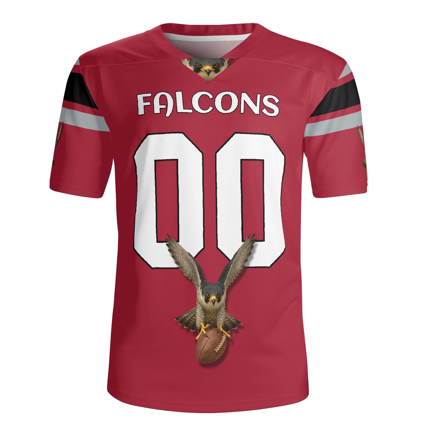 Falcon Fury Gridiron Jersey – Personalized Name & Number – Stadium-Ready Red & Black