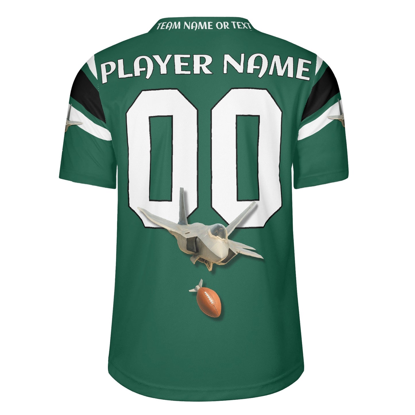 Gotham Green Jet Mascot Football Jersey – Custom Name & Number – Breathable Mesh