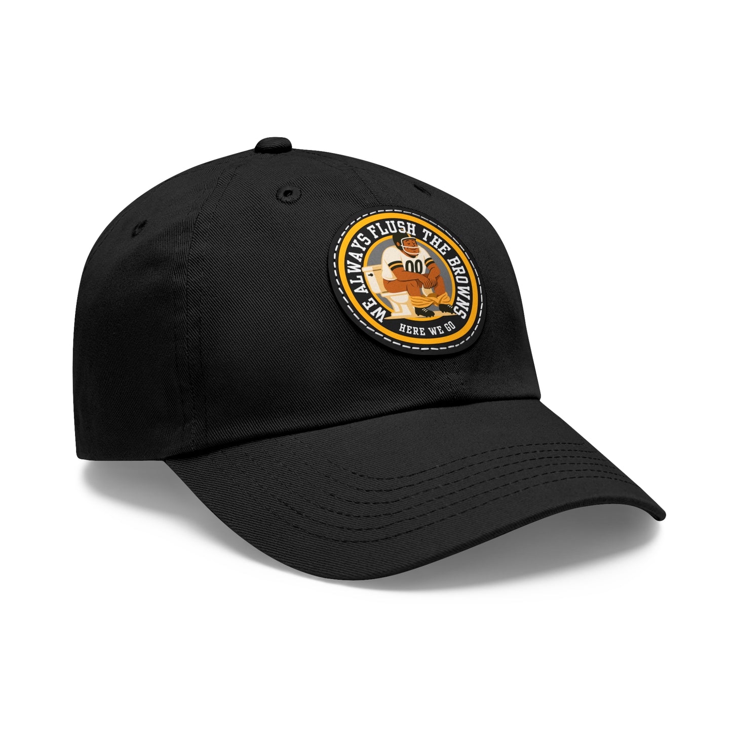 Humorous Dad Hat with Leather Patch, Casual Dad Cap, Gift for Dad, Fun Father's Day Accessory, Unique Outdoor Hat