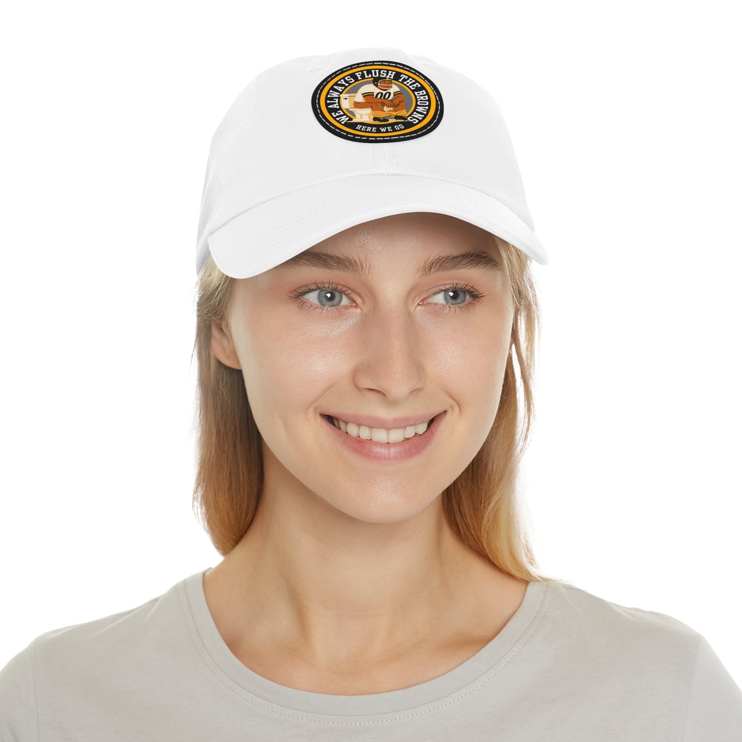 Humorous Dad Hat with Leather Patch, Casual Dad Cap, Gift for Dad, Fun Father's Day Accessory, Unique Outdoor Hat