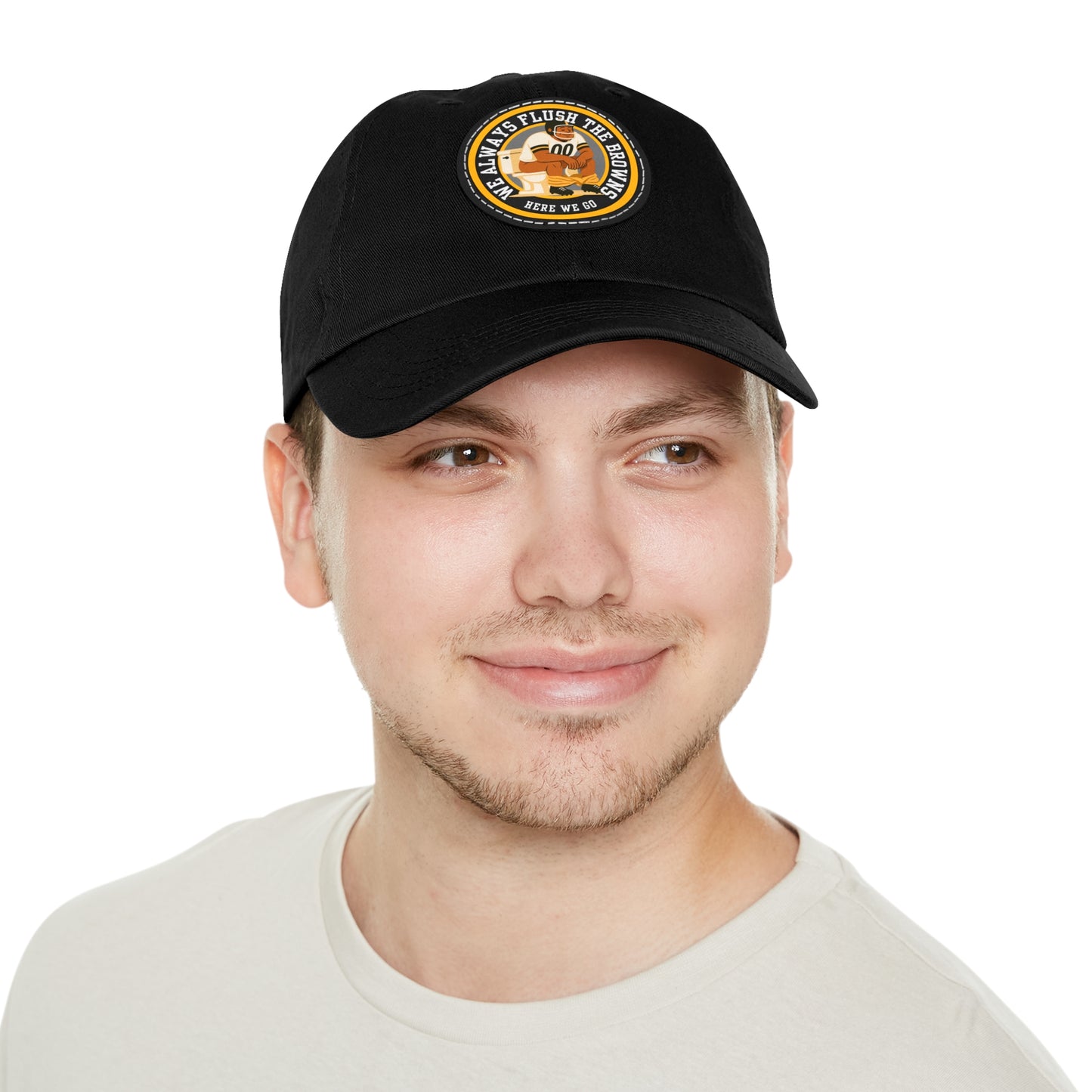 Humorous Dad Hat with Leather Patch, Casual Dad Cap, Gift for Dad, Fun Father's Day Accessory, Unique Outdoor Hat