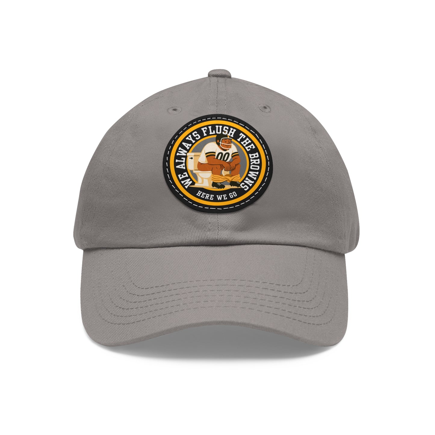 Humorous Dad Hat with Leather Patch, Casual Dad Cap, Gift for Dad, Fun Father's Day Accessory, Unique Outdoor Hat