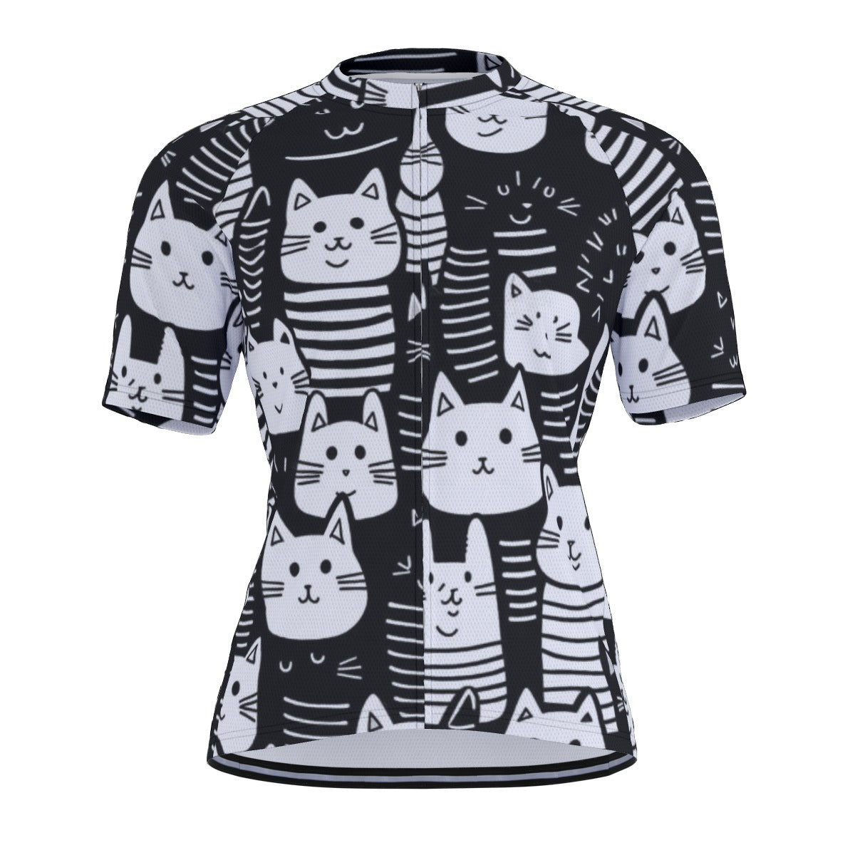 Here Kitty Kitty All-Over Print Raglan Men's Cycling Jersey
