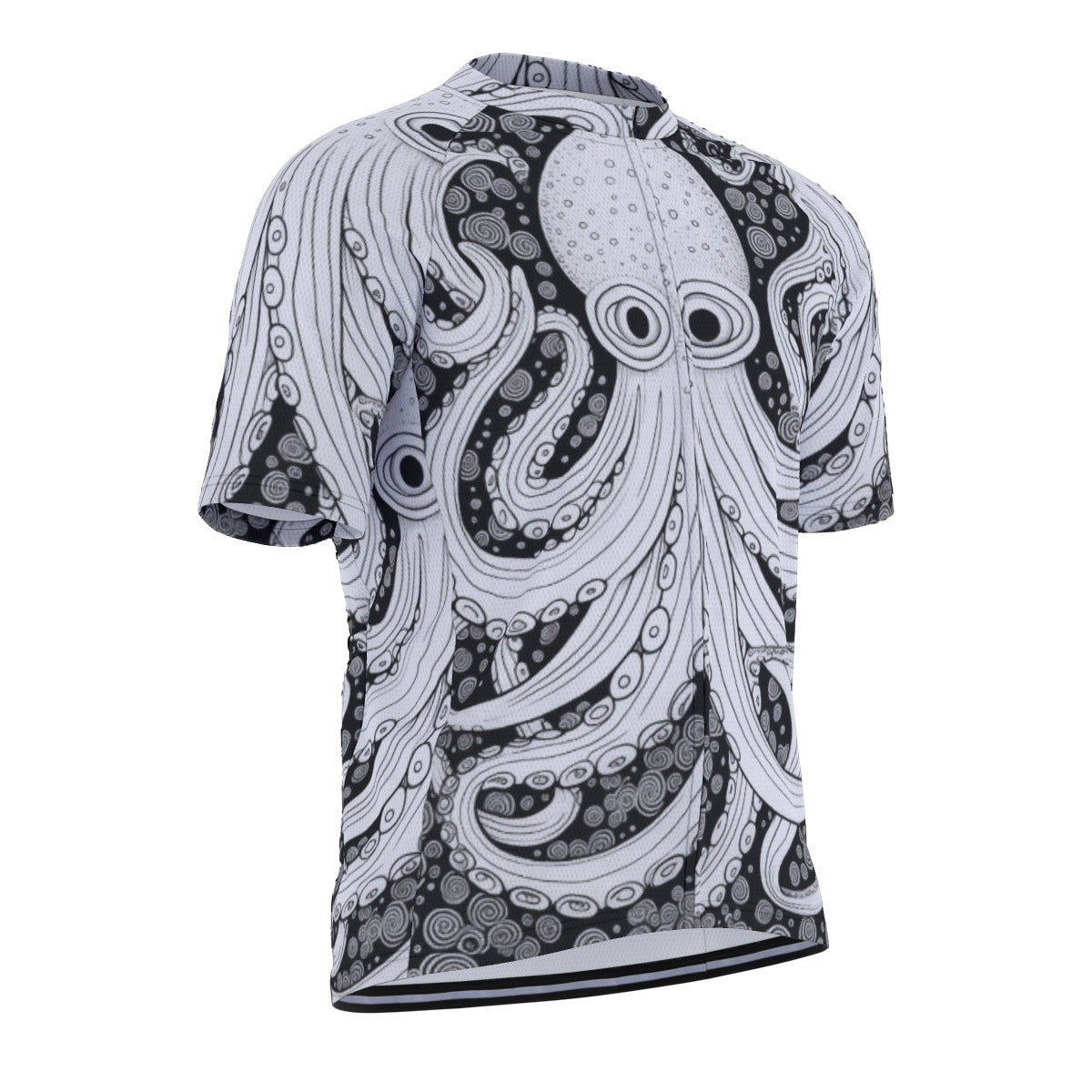 Kraken Ride: Octopus All-Over Print Raglan Men's Cycling Jersey