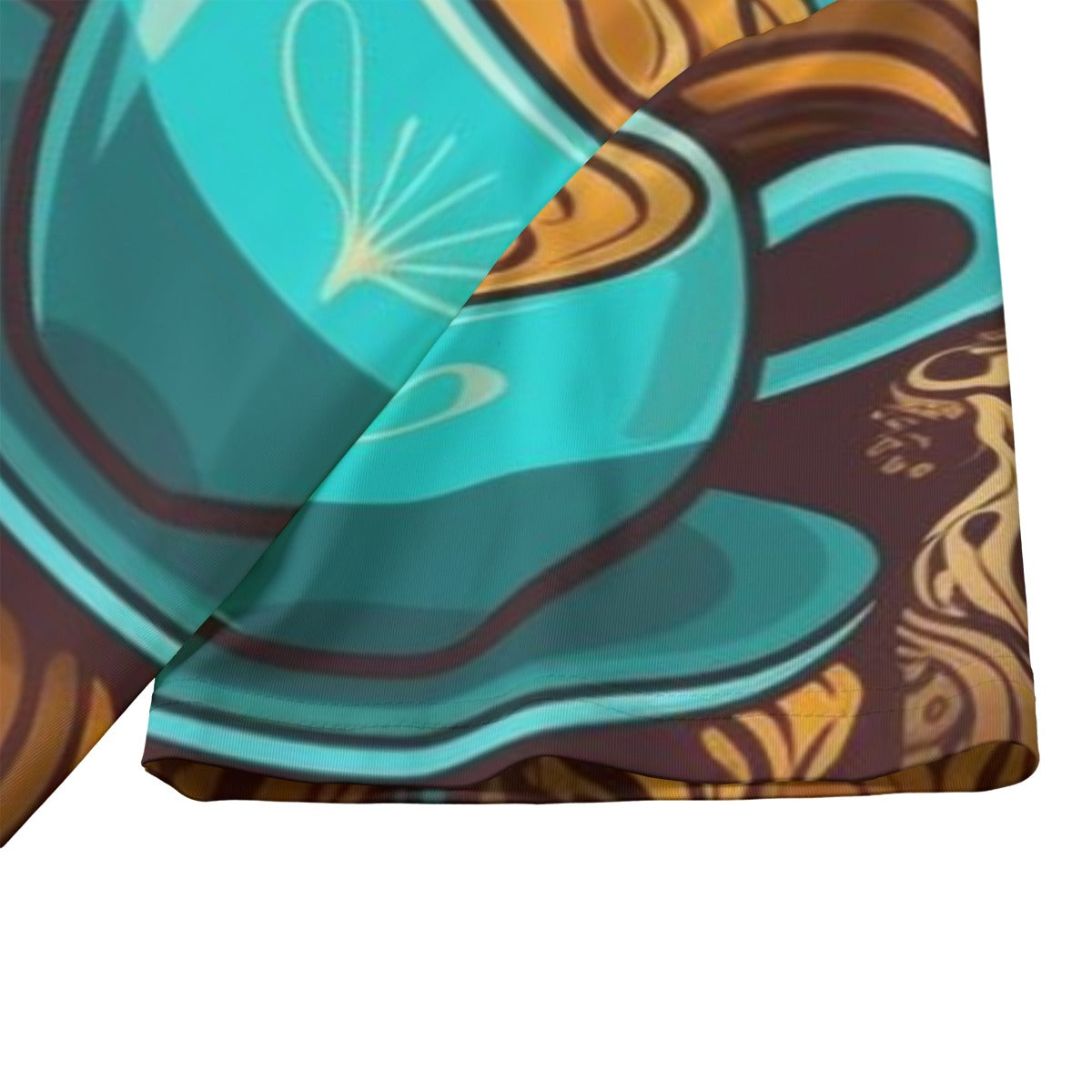 Caffeine Trails: Coffee Swirl MTB Jersey All-over Print Men's Billiard Cloth With Black Zipper
