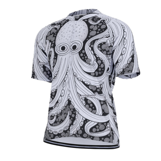 Kraken Ride: Octopus All-Over Print Raglan Men's Cycling Jersey