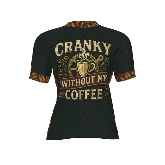 Cranky Without My Coffee All-Over Print Raglan Men's Cycling Jersey