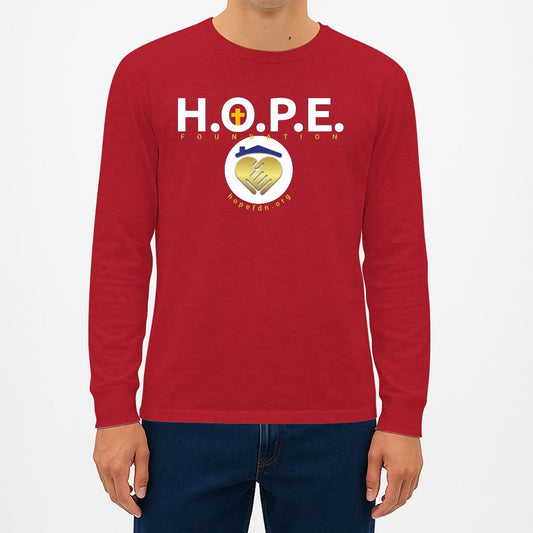 HOPE Volunteer Men’s Long Sleeve T-Shirt For The USA| 180GSM Double DTF