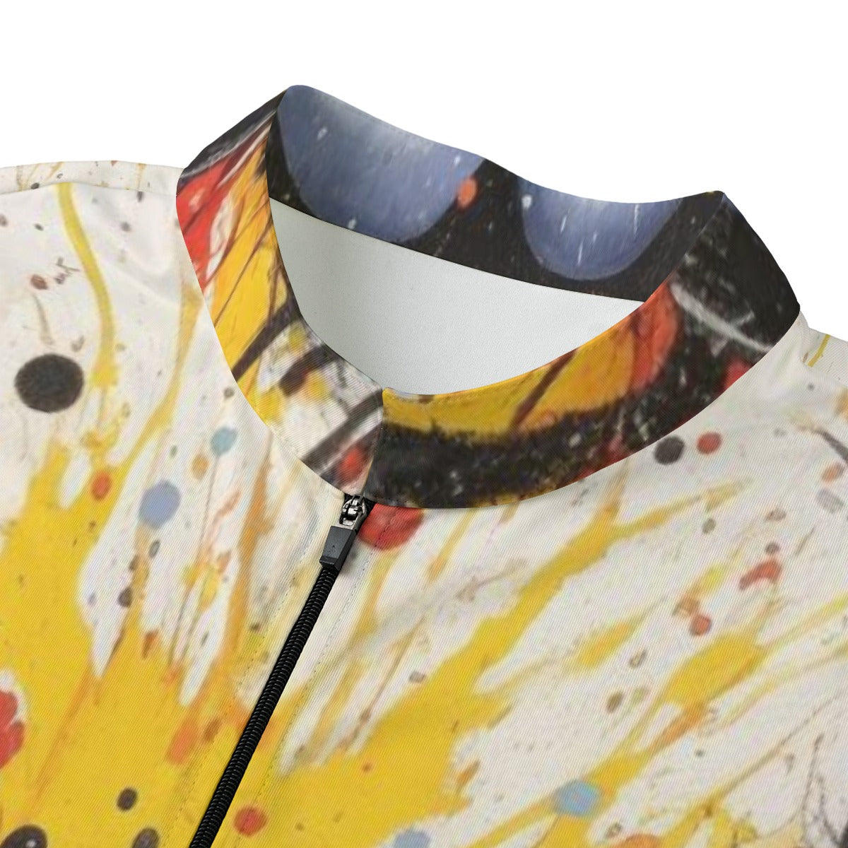 THE WATCHER Splatter Paint All-over Print Men's MTB Jersey With Black Zipper