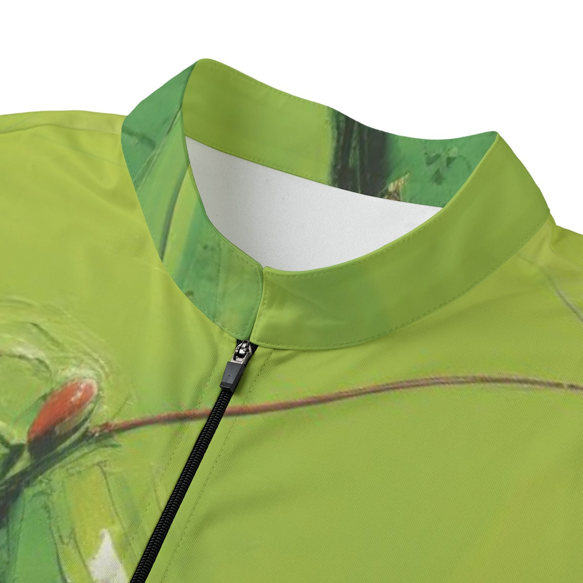 Red Eyes All-over Print Men's MTB Jersey With Black Zipper