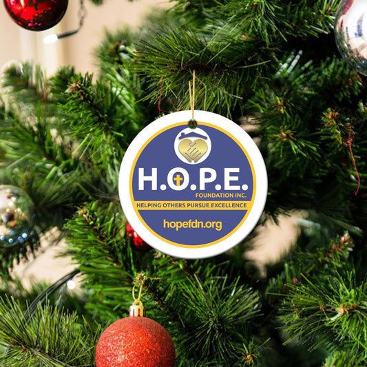 HOPE Round Christmas Ceramic Decoration Ornaments
