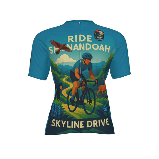 Ride Skyline Drive Shenandoah NP All-Over Print Raglan Men's Cycling Jersey