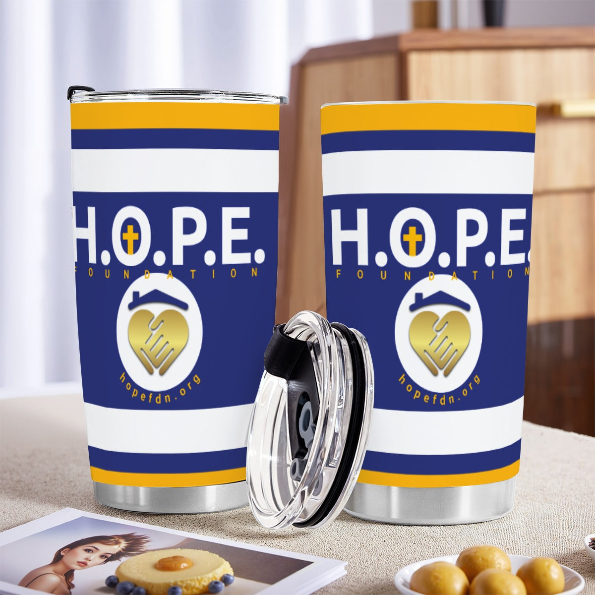 HOPE Tri Color 20OZ Tumbler With Sliding Lid For The USA
